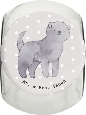 Produktbild von Mr. & Mrs. Panda Dose Affenpincher Moment L 870ml - Grau Pastell - Geschenk, Snackdose, glasbehälter, Vorratsglas, Keksdose, aufbewahrungsglas