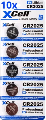 Immagine prodotto di 50x CR2025, batteria a bottone al litio 3V / 170mAh (10x confezione da 5)