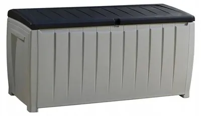 Image de Coffre de jardin - Coffre de rangement Banc pour terrasse - 340 l - Fonction d'assise - Résistant aux intempéries - Rangement extérieur