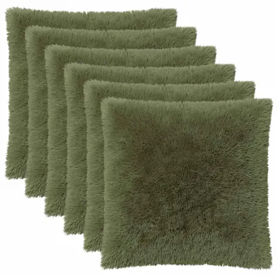 Produktbild von vidaXL Kissenbezug 6 pcs HEERLEN Grün 55 x 55 cm PV Fleece