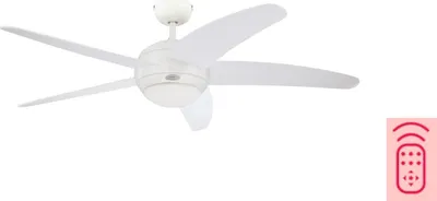 Obrázok produktu pre Westinghouse Bendan, Domáci lopatkový ventilátor, Biela, Strop, Sklo, 50 dB, 175 ot/min