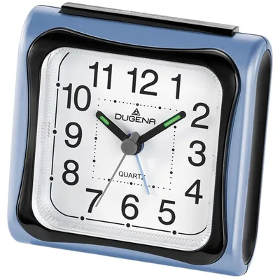 Produktbild von DUGENA 4460617 Wecker Kunststoff Analog Licht Alarm blau