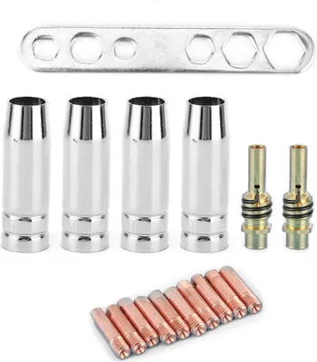 Obrázek produktu pro 17ks/sada svařovacích trysek - sada 0,8 mm kontaktních hrotů držák magnetu Mig pro Binzel 15ak