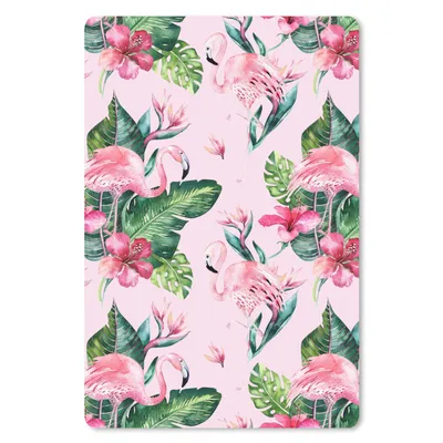 Produktbild von MuchoWow® Mauspad Mousepad Blumen - Flamingo - Pflanzen 40x60 cm - Mousepads - Maus Mat - Pad - Mausunterlage - Schreibtisch Accesoire
