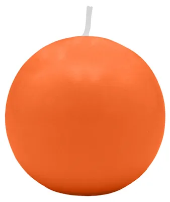 Produktbild von Kugelkerzen Karotte Dunkel-Orange Ø 70 mm, 12 Stück