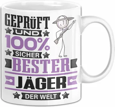 Produktbild von Jäger Geschenk Lustiger Spruch für Jäger Geschenkidee Bester Jäger Der Welt (Weiß)