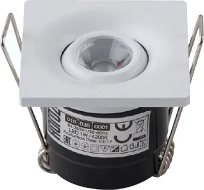 Produktbild von Mini LED Einbau-spot Einbauleuchte 2W Eckig Weiß (Schwenkbar) Neutralweiß