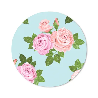 Produktbild von MuchoWow® Mauspad Mousepad Rosen - Romantisch - Muster 40x40 cm - Mousepads - Maus Mat - Pad - Mausunterlage - Schreibtisch Accessoires