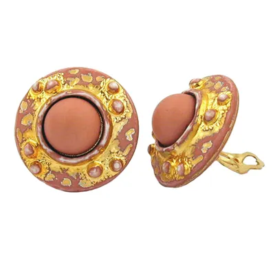 Produktbild von Clip 32mm in Lachs und Gold-gewischt