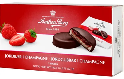 Productafbeelding van Anthon Berg Aardbeien in Champagne, 192,5g