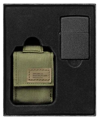 Produktbild von Zippo Windproof Feuerzeug Geschenkset OD Green Tactical Pouch Schwarz 5,5x3,8 cm