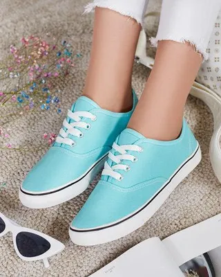 Produktbild von Damen Stoff-Sneakers Selotio Blau, leichte Freizeitschuhe, Größe 38