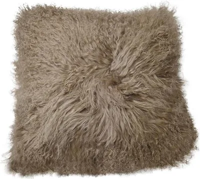 Immagine prodotto di Cuscino in pelle di agnello - TIBET - Colore: Cappuccino