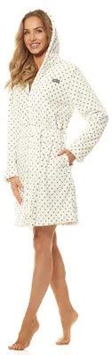 Produktbild von L&L-ZPPR 7119 Frottier Damen Soft Langarm Bademantel Reißverschluss Hausmantel B