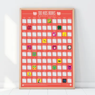 Produktbild von Gift Republic Kraskaart Poster – 100 Kinderbücher