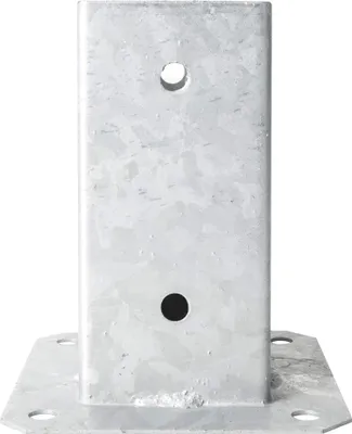 Immagine prodotto di ADGO® Supporto per palo da recinzione 80x80, collare avvitabile zincato a caldo