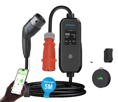 Image de Chargeur de véhicule électrique portable, puissance de 11 kW, contrôle intelligent via une application, 11 kW