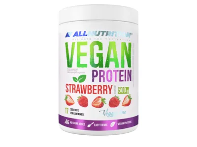 Produktbild von ALLNUTRITION Vegan Protein 500g Erdbeere Veganes Eiweiß Veganes Protein