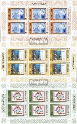 Produktbild von Briefmarken Gibraltar 1977 Mi 364-366 Kleinbögen (kompl.Ausg.) postfrisch AMPHILEX