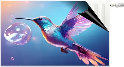 Produktbild von Heizkörper-Magnetmatte, dekorative Heizkörperabdeckung, Pastellvogel