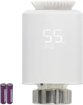 Productafbeelding van Digitale Radiatorthermostaat - Slimme Thermostaatkop - Verwarming Regelen - App en Spraakbediening - M30 x 15 mm - Wit