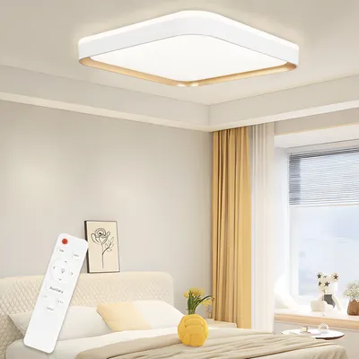 Produktbild von ZMH LED Deckenleuchte Wohnzimmer Weiß Dimmbar mit Fernbedienung 32W Eckig 30cm Memoryfunktion Deckenbeleuchtung für Küche Schlafzimmer Flur Esszimmer