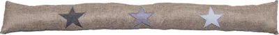 Zugluftstopper Türvorleger Windstopper Isolierung Sterne Braun 90x12cm