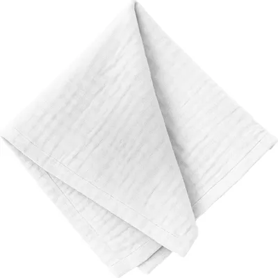 Produktbild von Musselin-Servietten Weiß 45x45 cm – weiche Tischservietten aus Musselin, Set 10 Stück, natürlich & wiederverwendbar