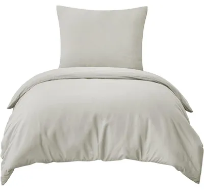Productafbeelding van Bettenset, 155x220 cm, 2-delig, beige, microvezel, met rits en kussensloop 80x80 cm