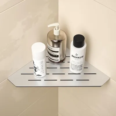 Image de Étagère d'angle pour douche, en acier inoxydable brossé, 254 mm, pack de 1