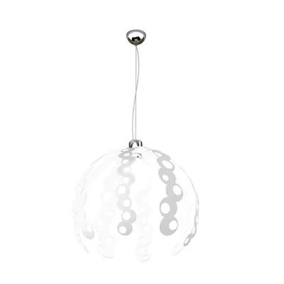 Immagine prodotto di Sospensione Contemporanea Chain Metallo Bianco E Cromo 1 Luce E27