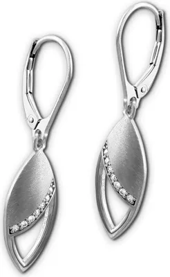 Produktbild von SilberDream weiß Ohrringe Tropfen Zirkonia Damen 925 Silber Ohrhänger SDO4317W