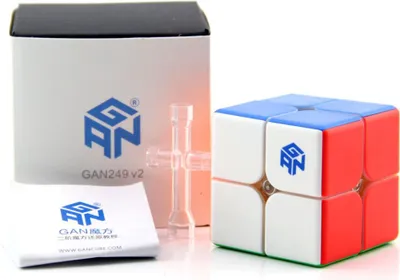 Produktbild von Gan249V2 2X2 Magic Cube Puzzle Lernausbildung Spielzeug für Kinder Jungen Mädchen Patch