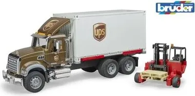 Produktbild von Ciężarówka UPS Bruder Mack z wózkiem widłowym