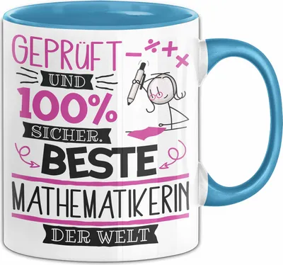 Produktbild von Mathematikerin Geschenk Becher Tasse Gott Schuf Alle Menschen Gleich Nur Die Besten Durfeten Mathematikerin Werden Geschenkidee Lustig (Blau)