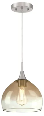 Immagine prodotto di Lampada a sospensione a fiamma singola Vintage Ambra nichel / vetro