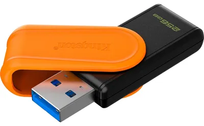Produktbild von DataTraveler Exodia S 256GB (schwarz/orange, USB-A 3.2 Gen 1)