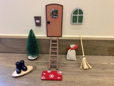 Wichteltür 10cm 10-teiliges Set aus Holz