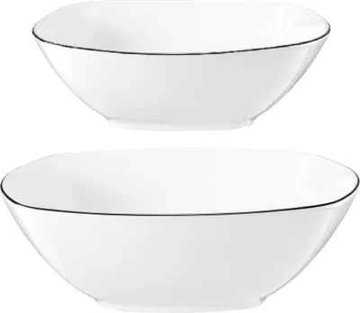 Produktbild von Seltmann Weiden Lido Black Line eckig Schüssel Set 2tlg. (20/24cm)