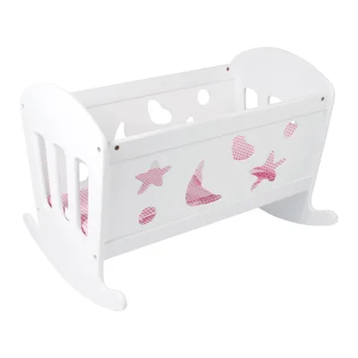 Produktbild von Small Foot Puppenwiege Traumfabrik 2852 mit Ausschnitten eines Mondes & Sternes