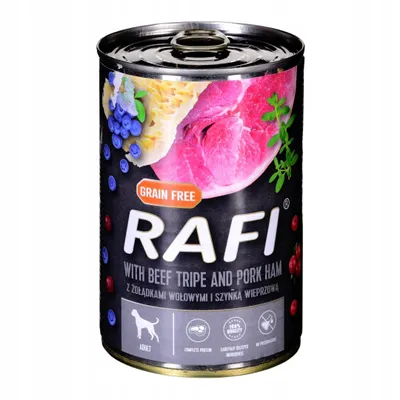 Produktbild von Dolina Noteci Rafi Rindermagen mit Schinken - Nassfutter für Hunde - 400g