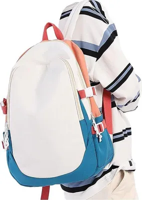 Produktbild von Leichter Schulrucksack für Jugendliche 14 Zoll Wasserfeste Notebooks-Tasche für Schüler Reisen Sportbeutel für Studenten Einkaufen Dunkelblau