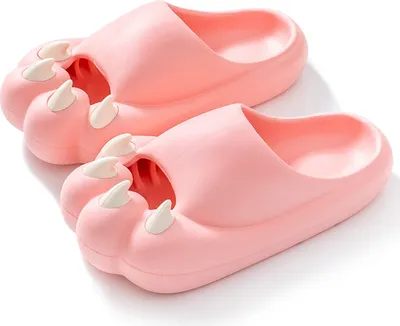 Produktbild von Damen Herren Badeslipper mit Krallen Hausschuhe Badeschuhe zum Pool Rosa Gr.38/39