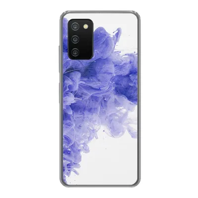 Produktbild von MuchoWow® Handyhülle Schutzhülle Hülle für Samsung Galaxy A03s Tinte - Lila - Abstrakt Silikon Softcase Handy Hülle - Schutz
