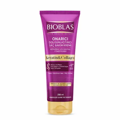 Produktbild von Bioblas Keratin & Collagen Volumen-Spülung 250 ml für strapaziertes Haar