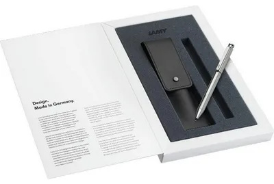 Obrázok produktu pre Sada dvoch pier LAMY st - biro a mechanická ceruzka v jednom, telo z nehrdzavejúcej ocele, moderný písací nástroj 2 v 1 s koženým puzdrom