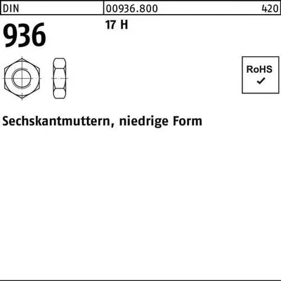 Produktbild von Reyher  936/17h 6kt.Muttern M 30 (25 Stück)