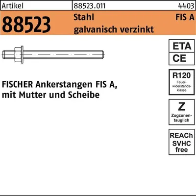 Immagine prodotto di tondino di ancoraggio fischer R 88523 FIS A M 10x110 acciaio elettrozincato