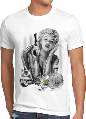 Produktbild von style3 Marilyn Tattoo Heartbreaker Herren T-Shirt rock tätowiert biker usa