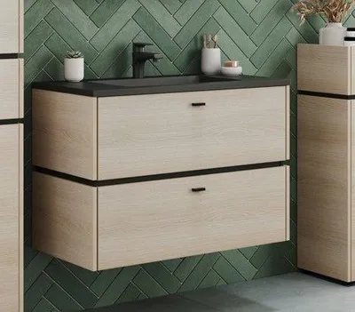 Produktbild von Waschbeckenunterschrank HARPER GIFU BHT 80x59x34 cm braun